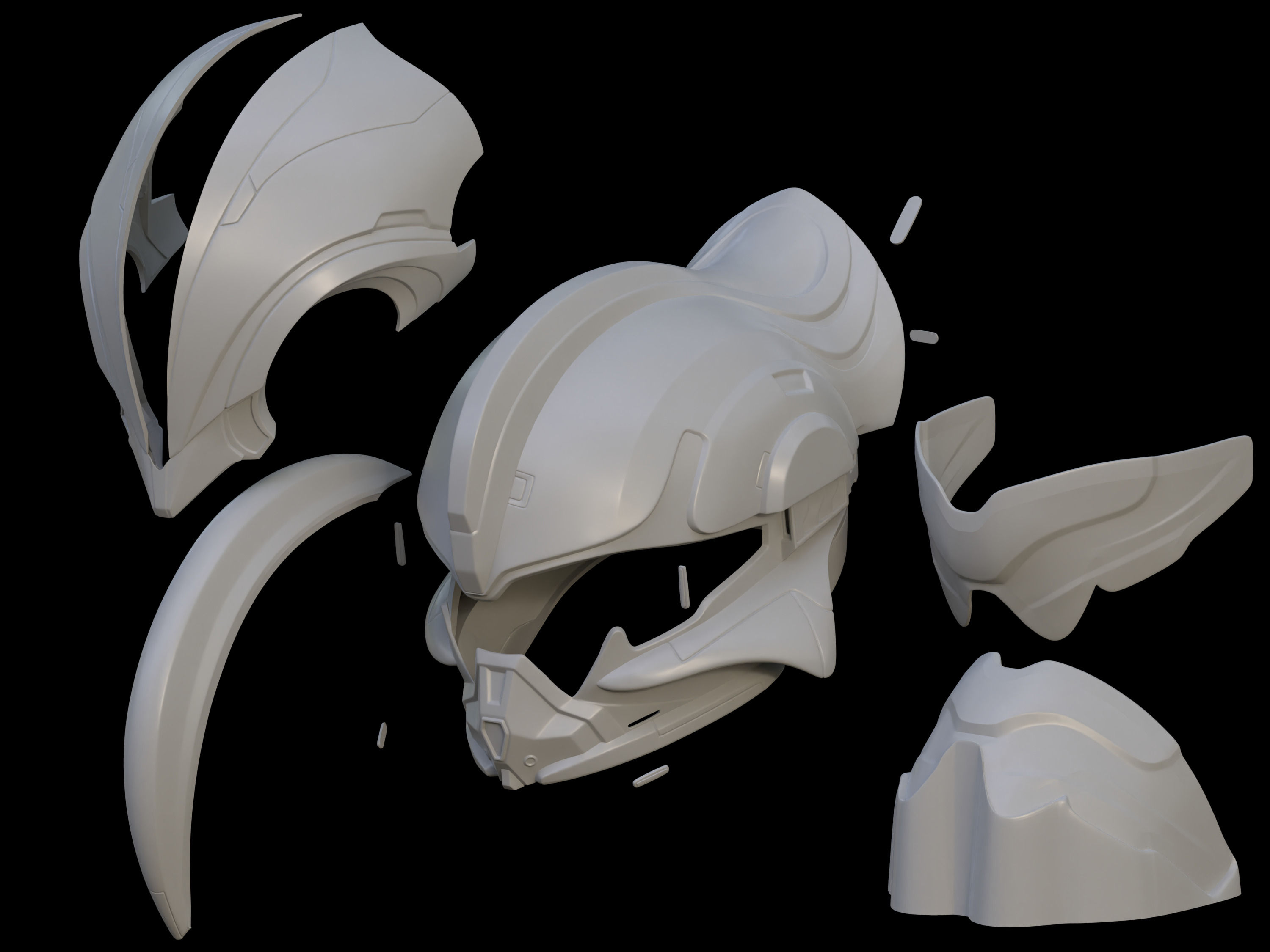 Helioskrill helmet with attachment 3d print file 3D print model_6