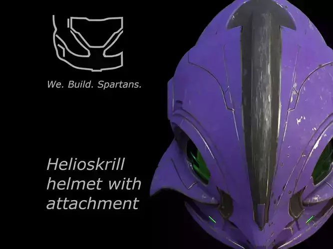 Helioskrill helmet with attachment 3d print file