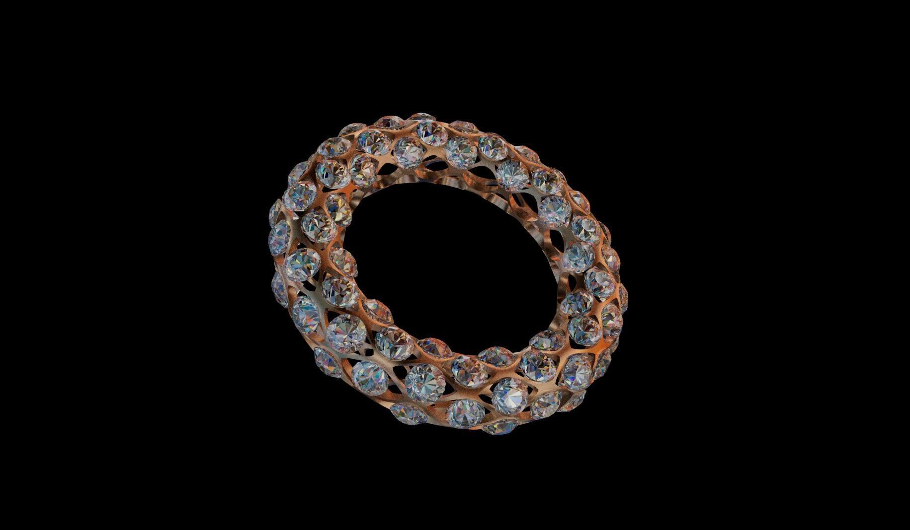  Dimond Bracelet Low-poly 3D model_1