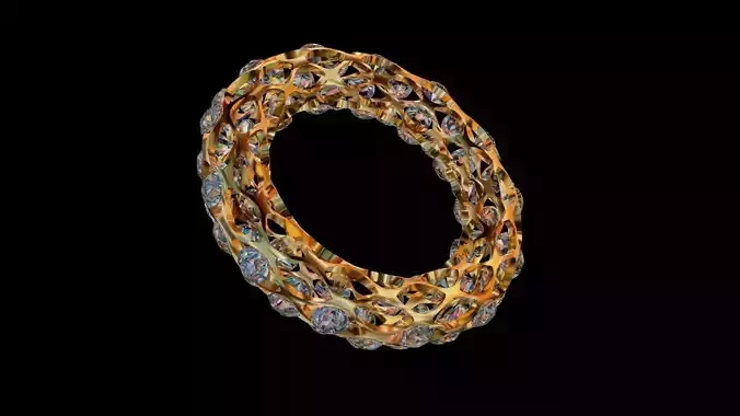  Dimond Bracelet Low-poly 3D model