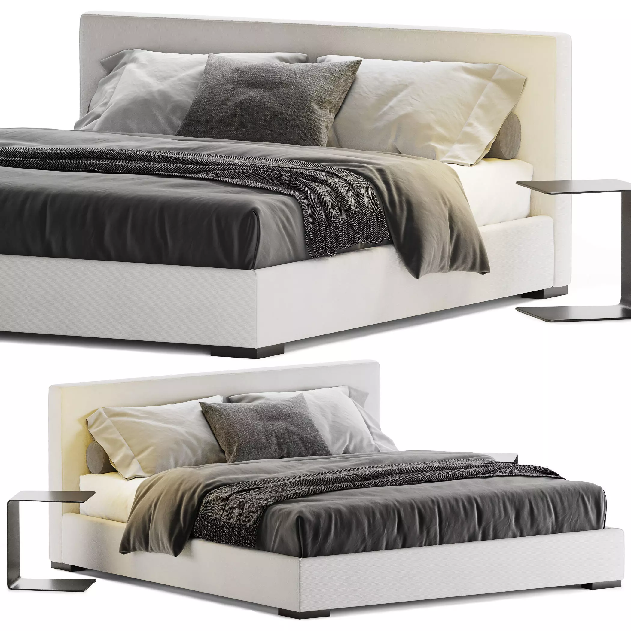 Bed Meridiani Stone Plus 3D model