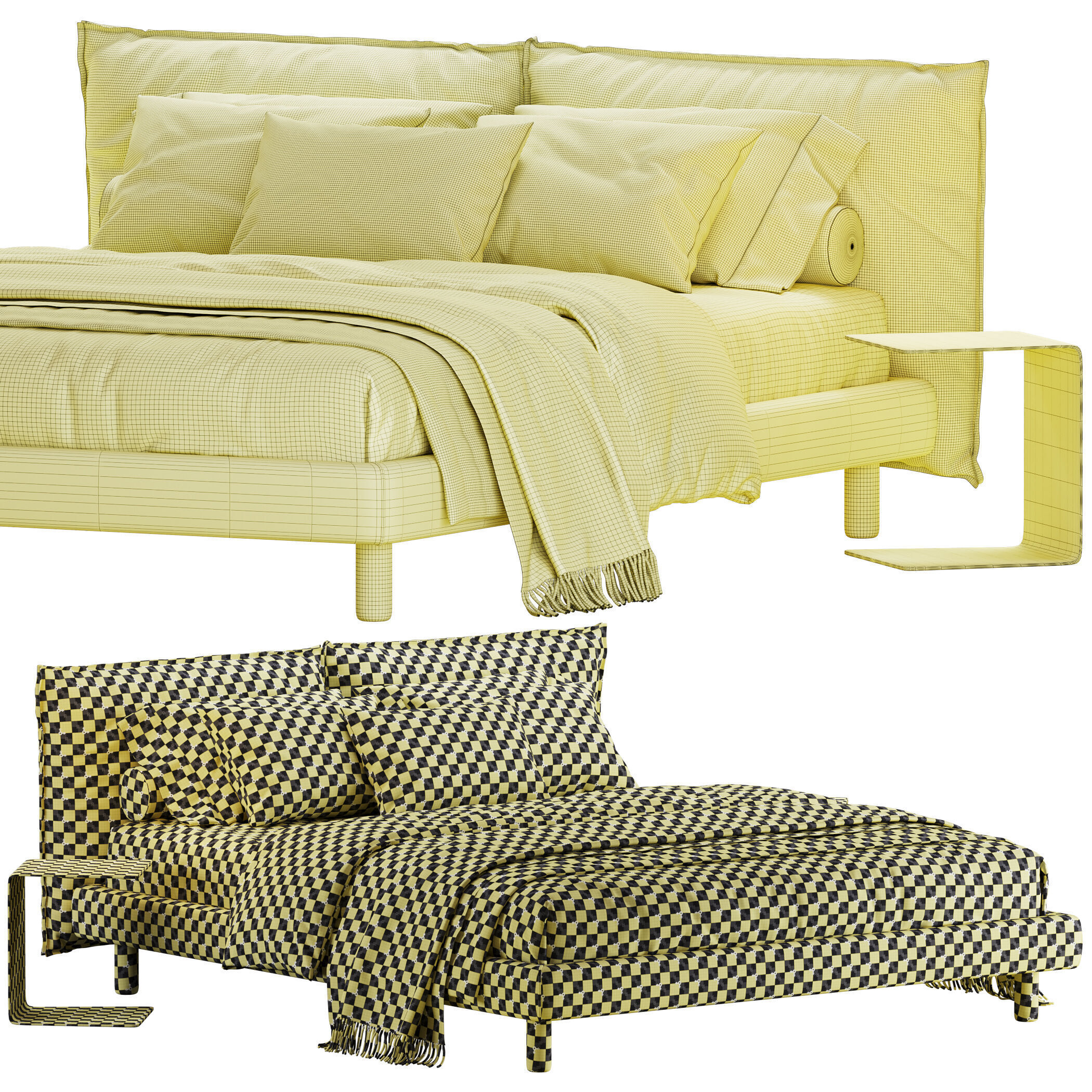 Bed Meridiani Oliver 3D model_4