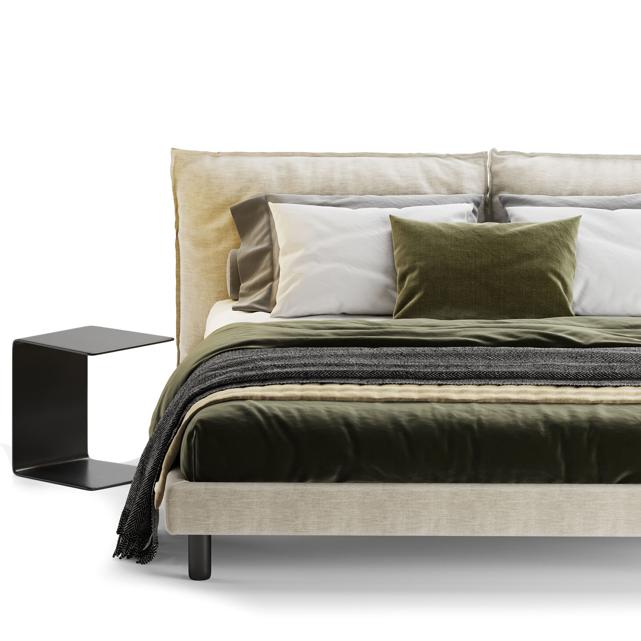 Bed Meridiani Oliver 3D model_2