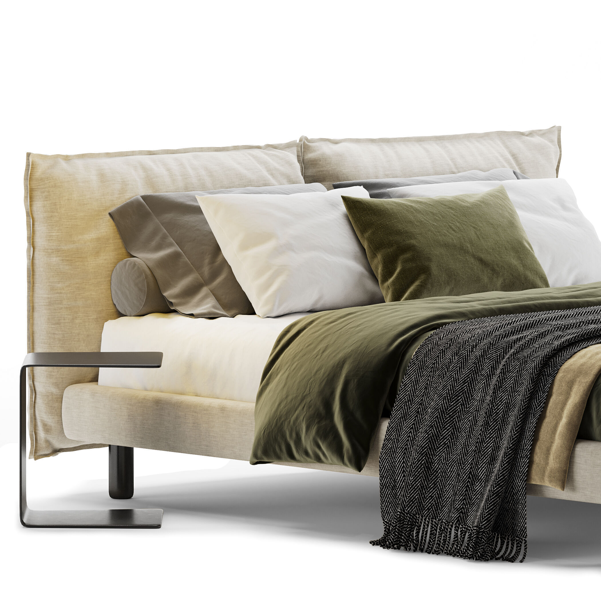 Bed Meridiani Oliver 3D model_1