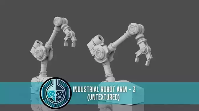 Industrial Robot Arm - 3-Untextured  3D model