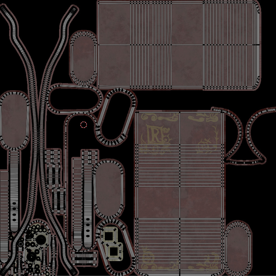 Leather Bag Low-poly 3D model_9