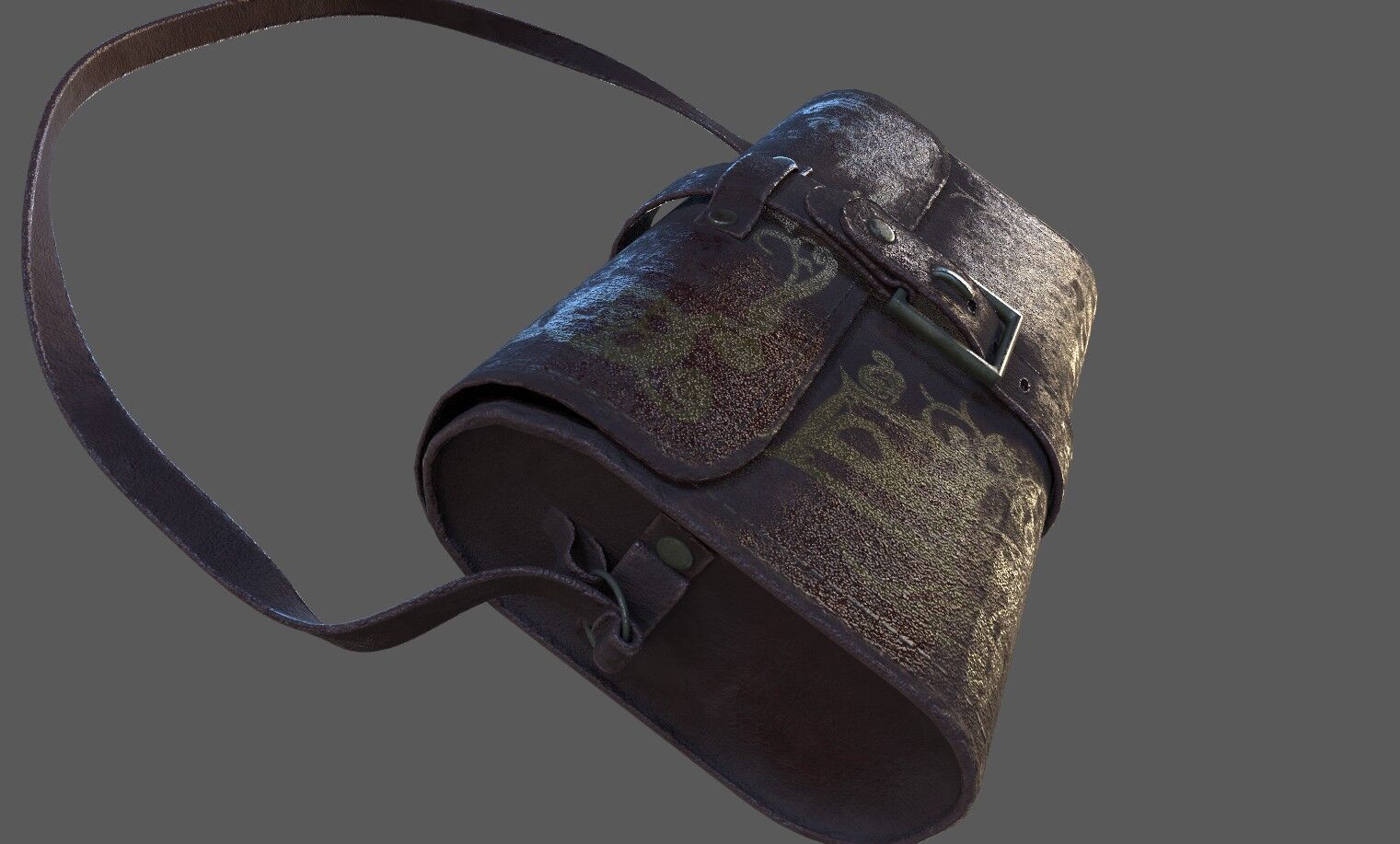 Leather Bag Low-poly 3D model_1