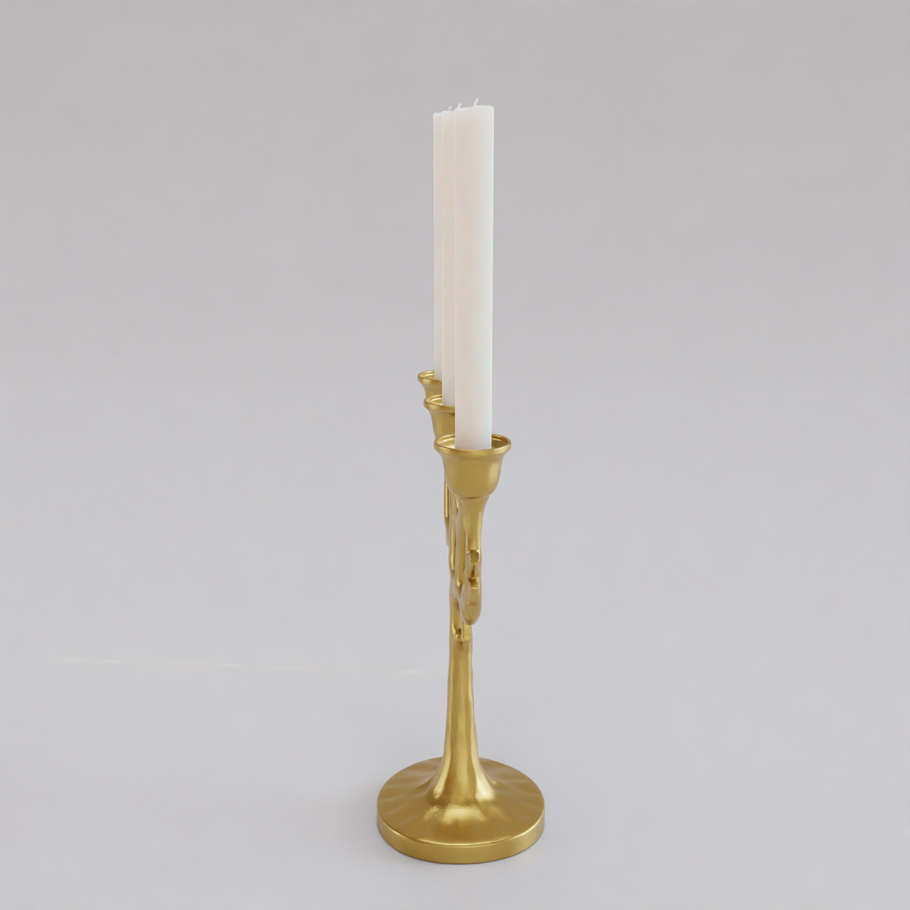 Gold Tree Branch with Bird Candle Holder Model 3D print model 3D print model_1