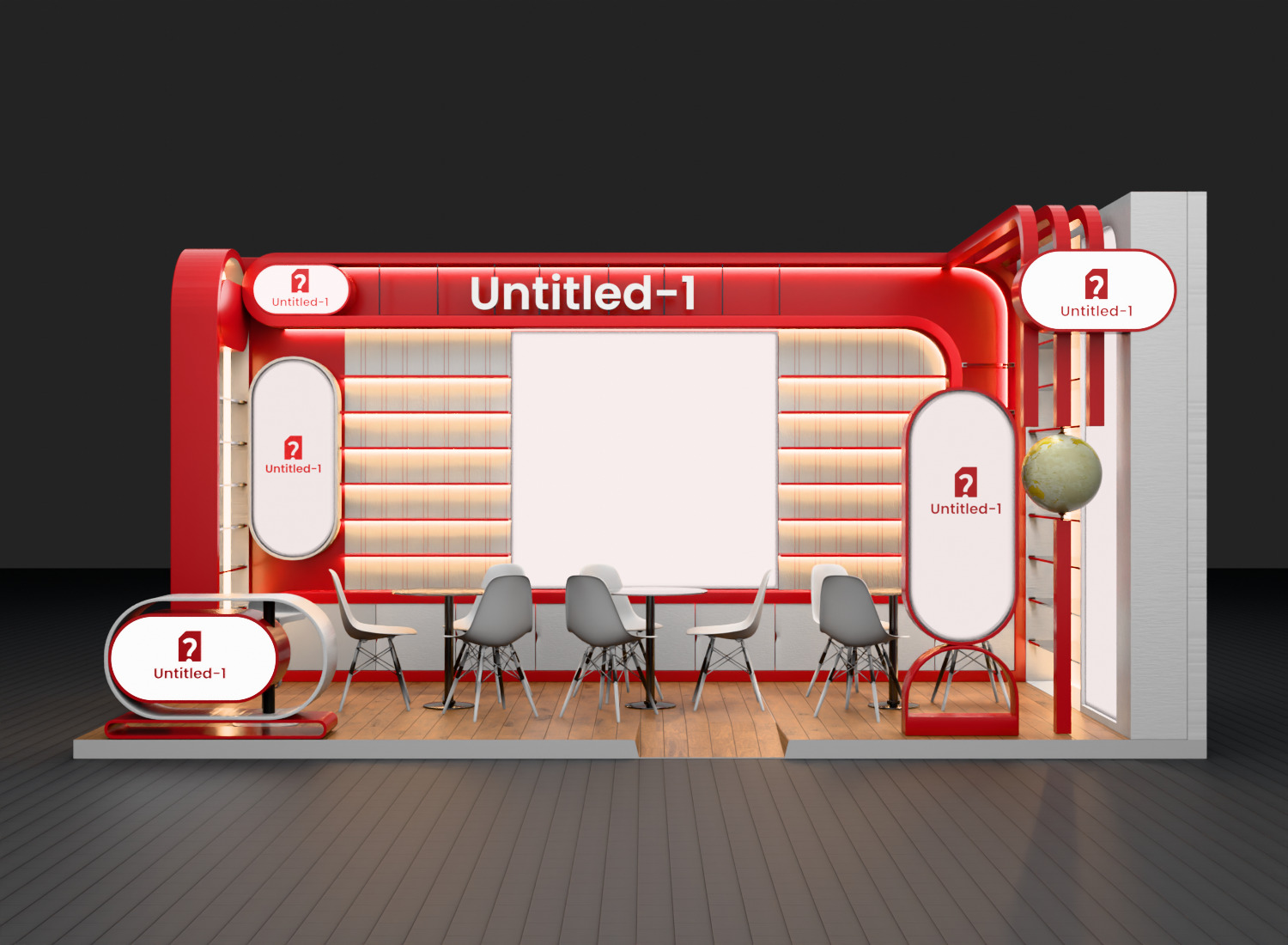 Exhibition Booth Design 3x6m Height 3m 3D model_2