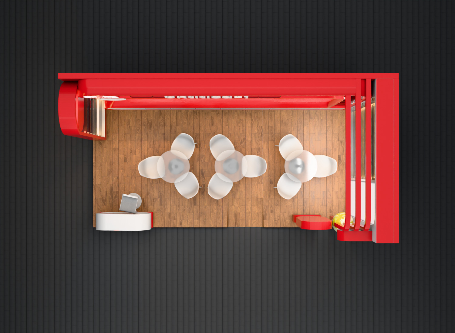 Exhibition Booth Design 3x6m Height 3m 3D model_3