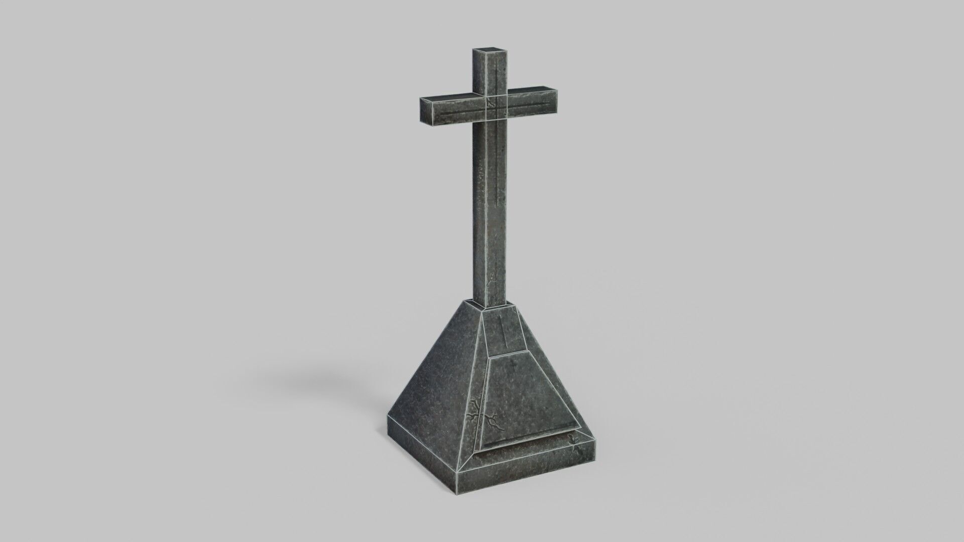 Grave 1 Low-poly 3D model_15
