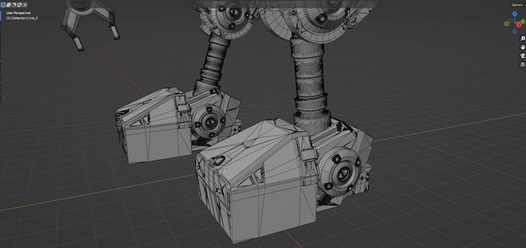 Industrial Robot Arms Pack Of 3  -Untextured  3D model_62