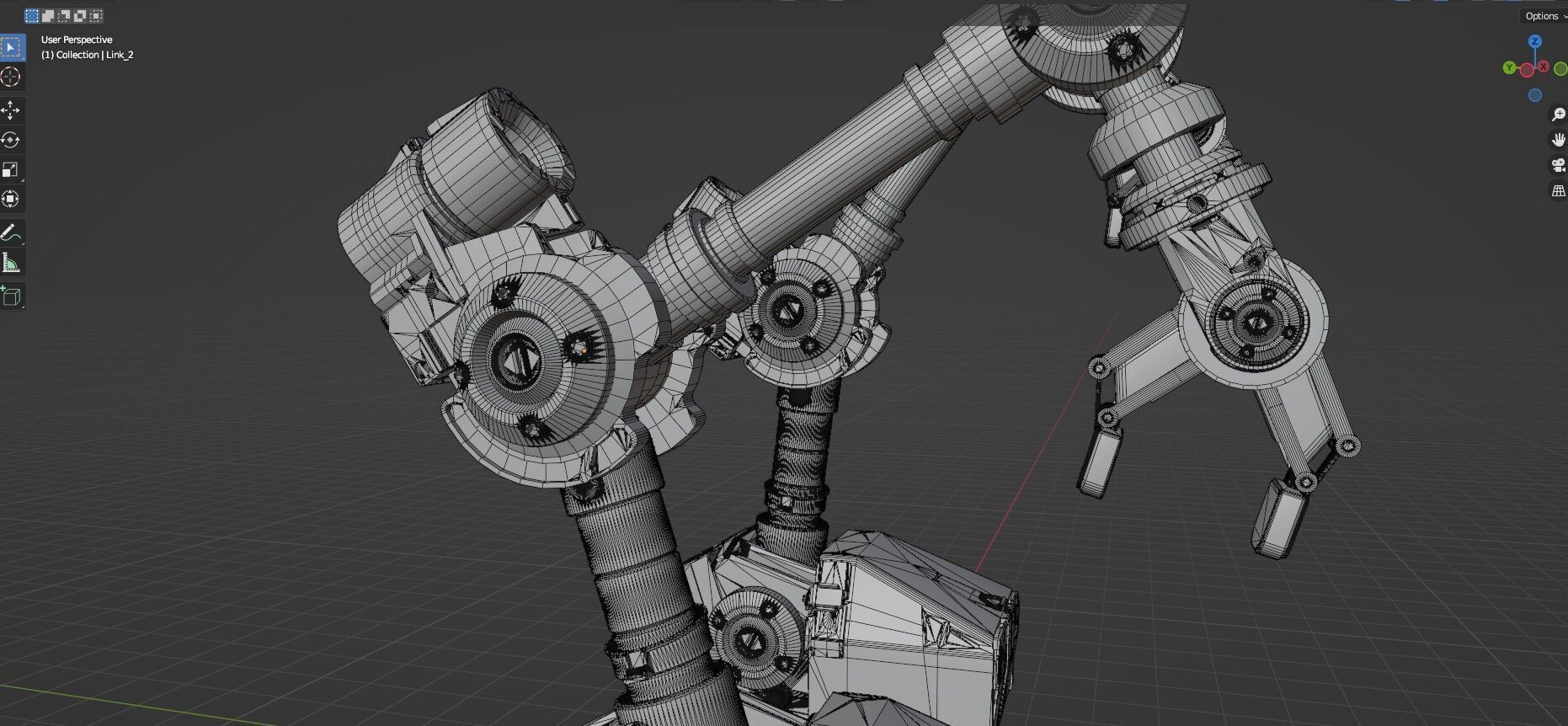 Industrial Robot Arms Pack Of 3  -Untextured  3D model_65