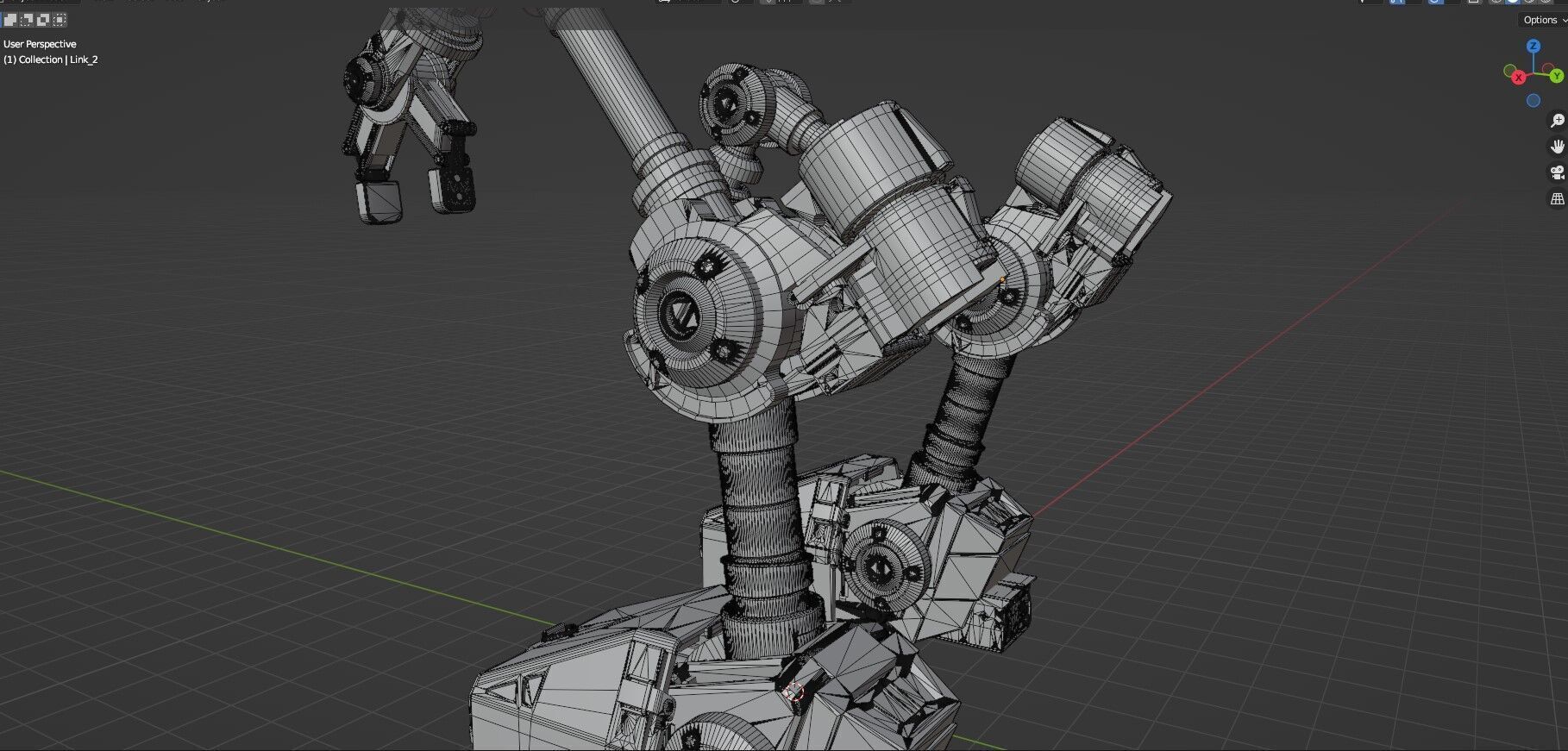 Industrial Robot Arms Pack Of 3  -Untextured  3D model_61