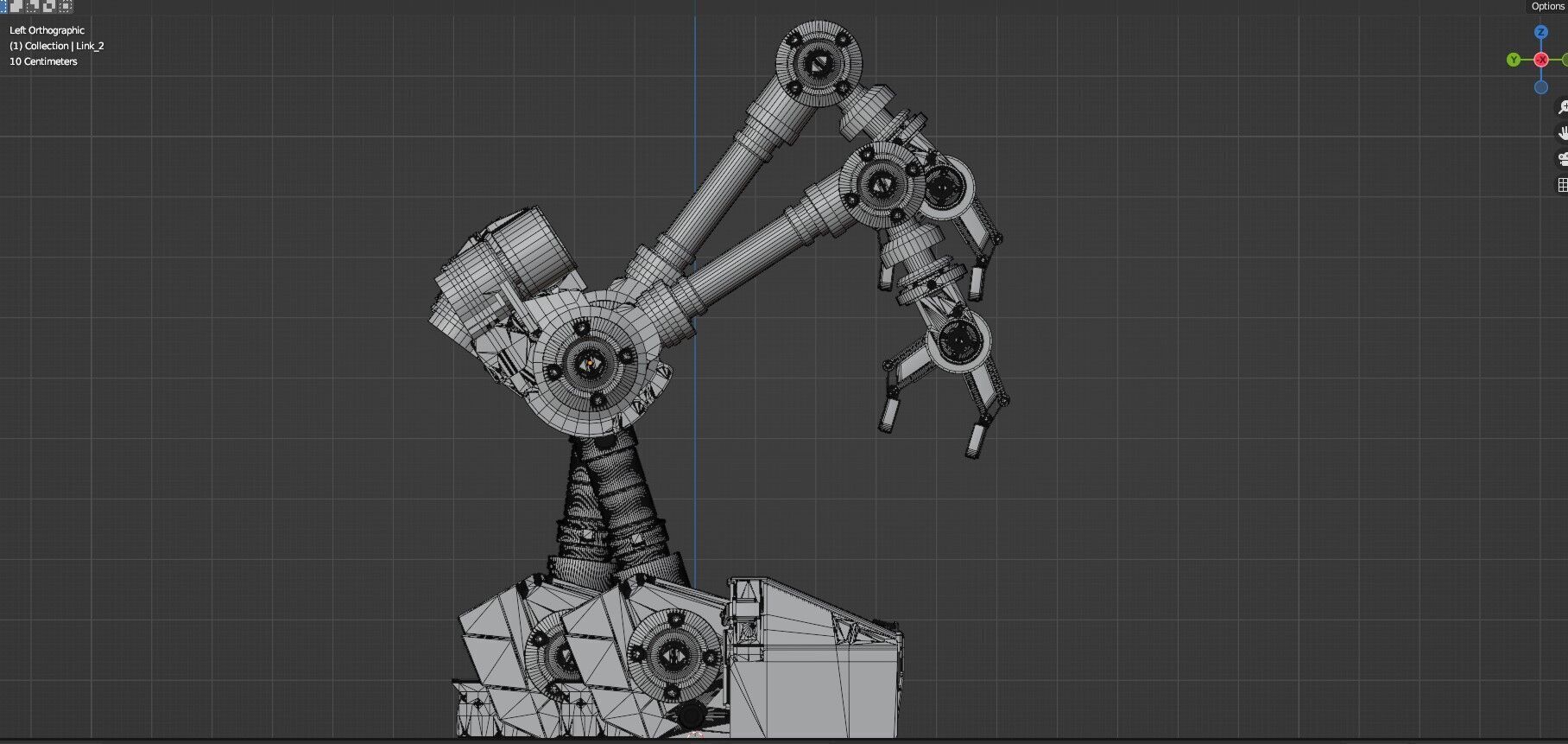 Industrial Robot Arms Pack Of 3  -Untextured  3D model_58