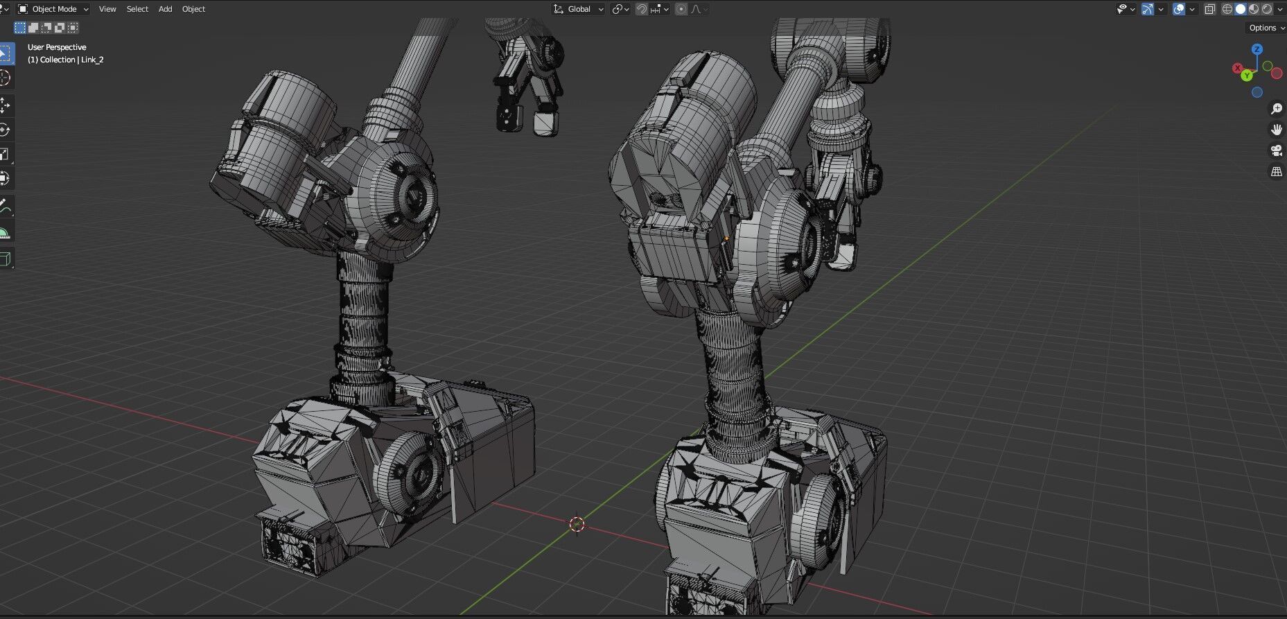 Industrial Robot Arms Pack Of 3  -Untextured  3D model_66