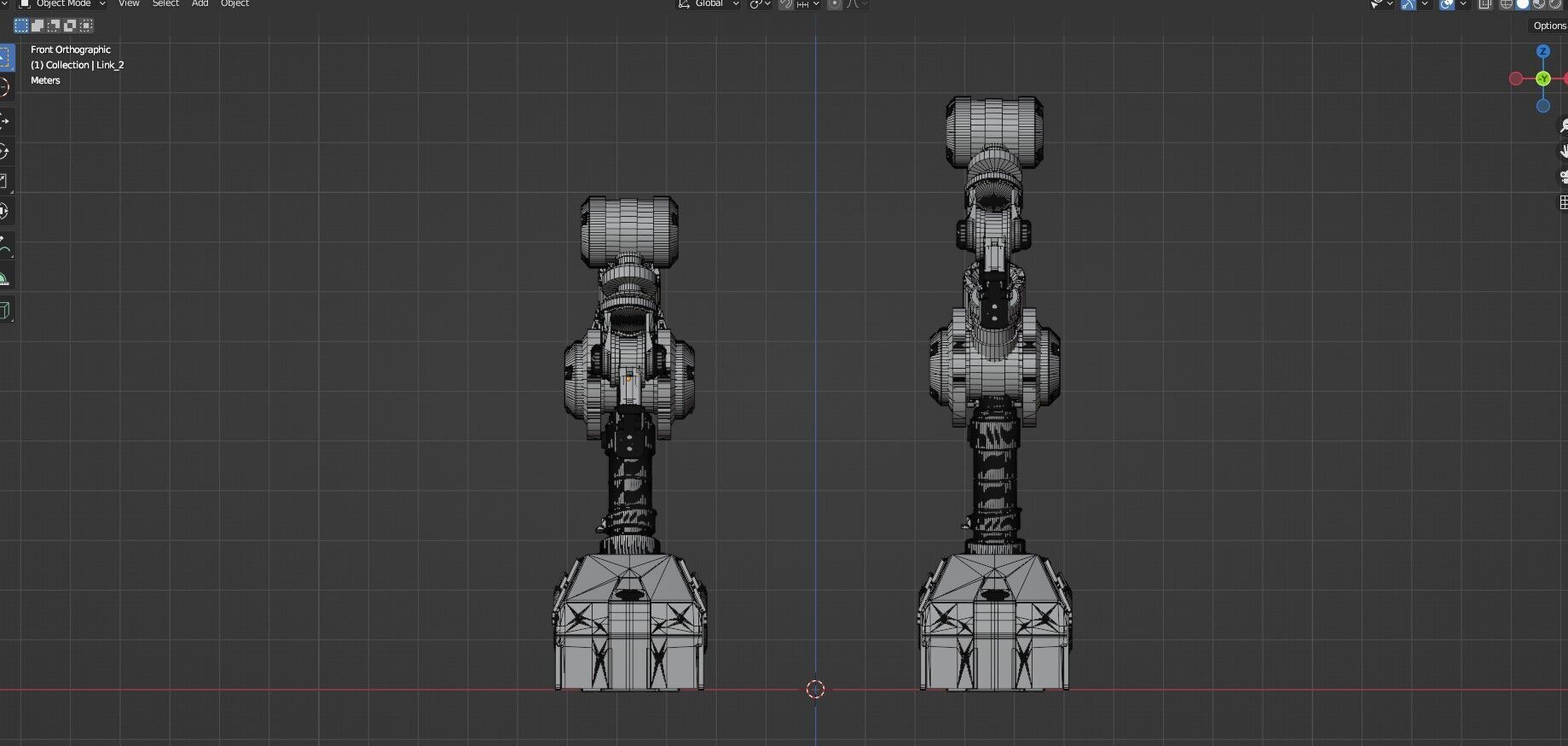 Industrial Robot Arms Pack Of 3  -Untextured  3D model_57