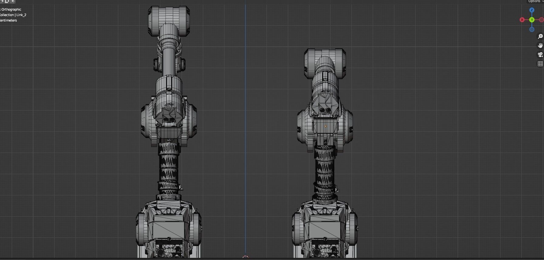 Industrial Robot Arms Pack Of 3  -Untextured  3D model_59