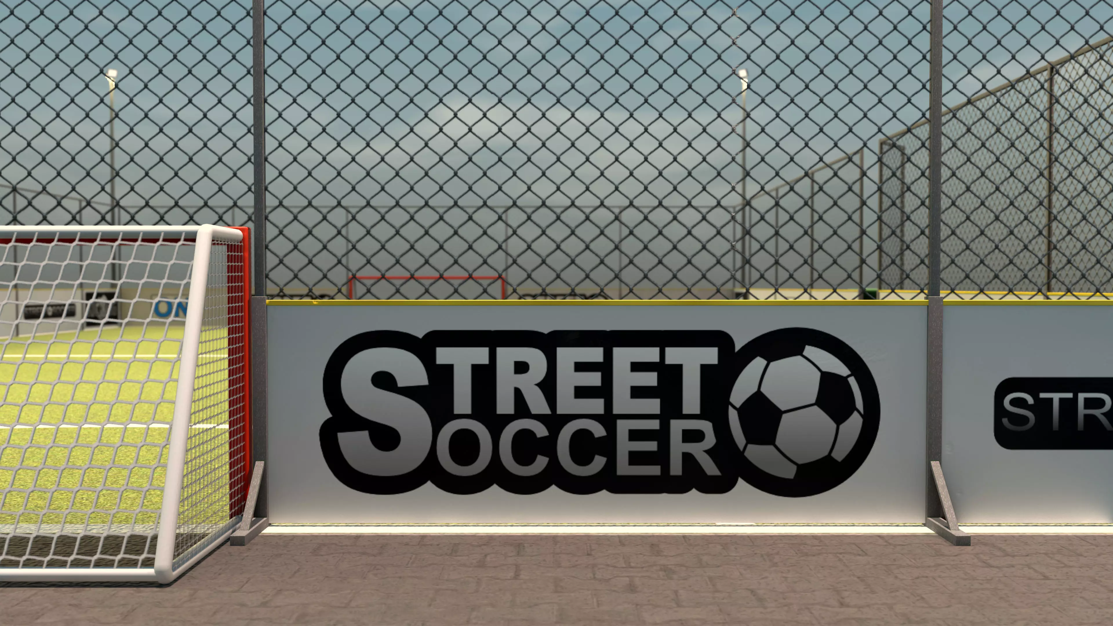 LowPoly Street Soccer Football Field Low-poly 3D model