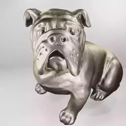 bulldog dog 3D print model