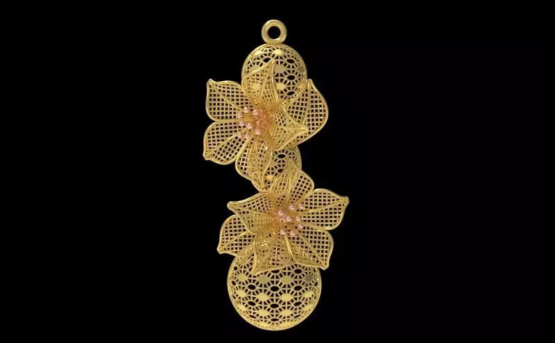 Fusion Gold Earrings E03 3D print model