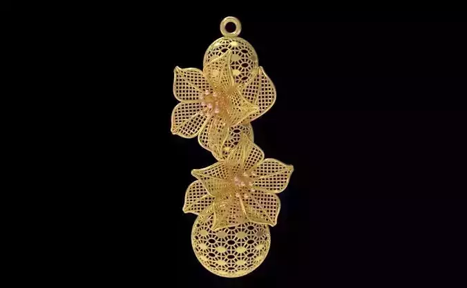 Fusion Gold Earrings E03 3D print model