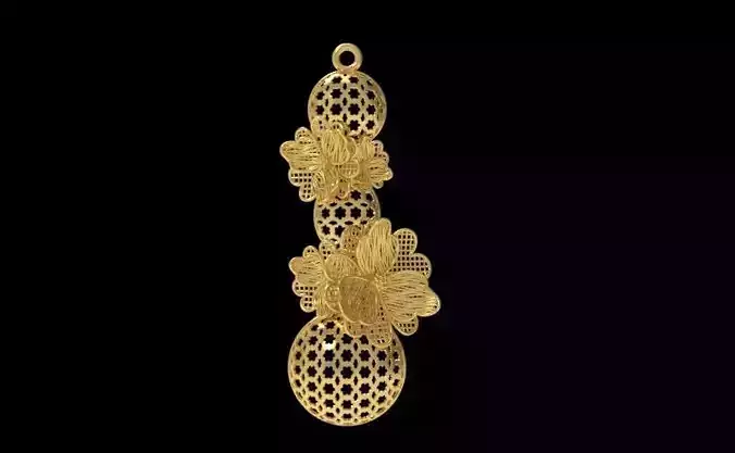 Fusion Gold Earrings E04 3D print model
