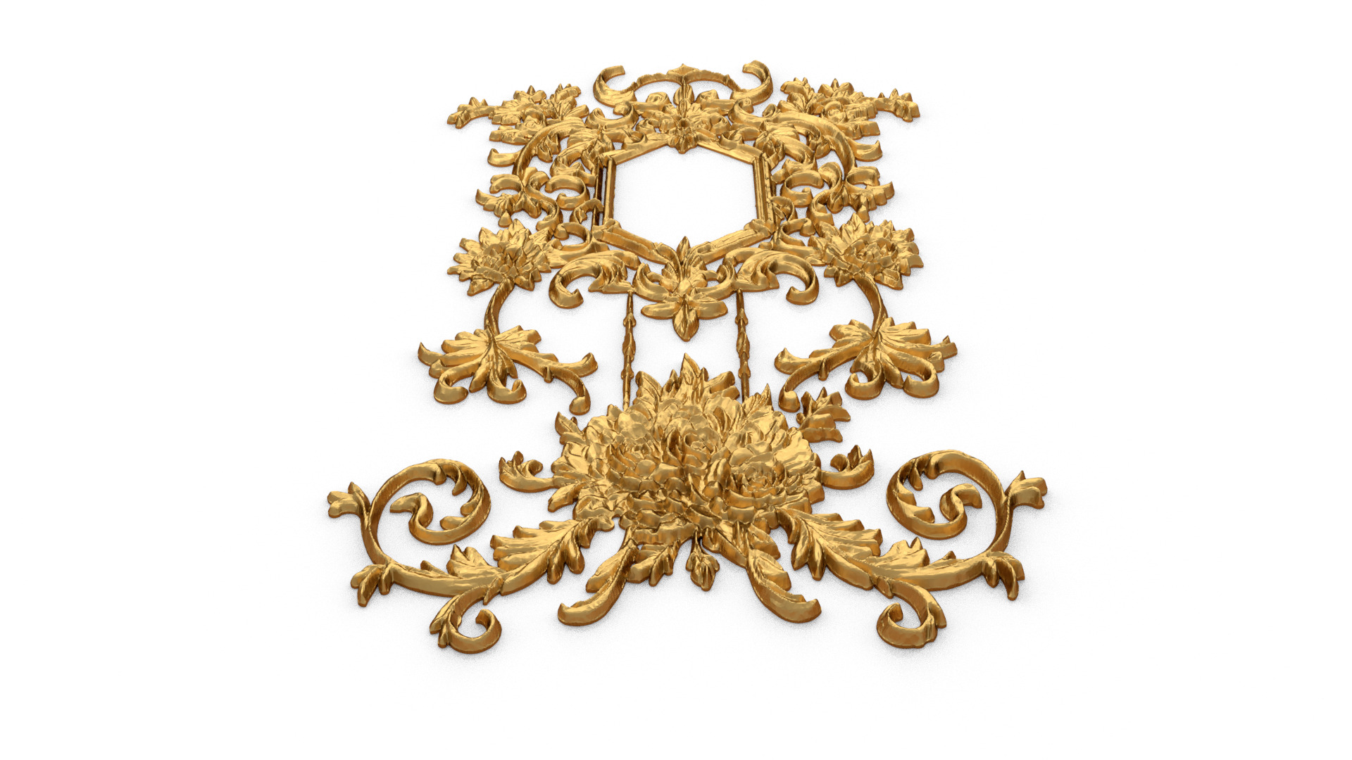 Classic decor ornament carved 62 3D model_4