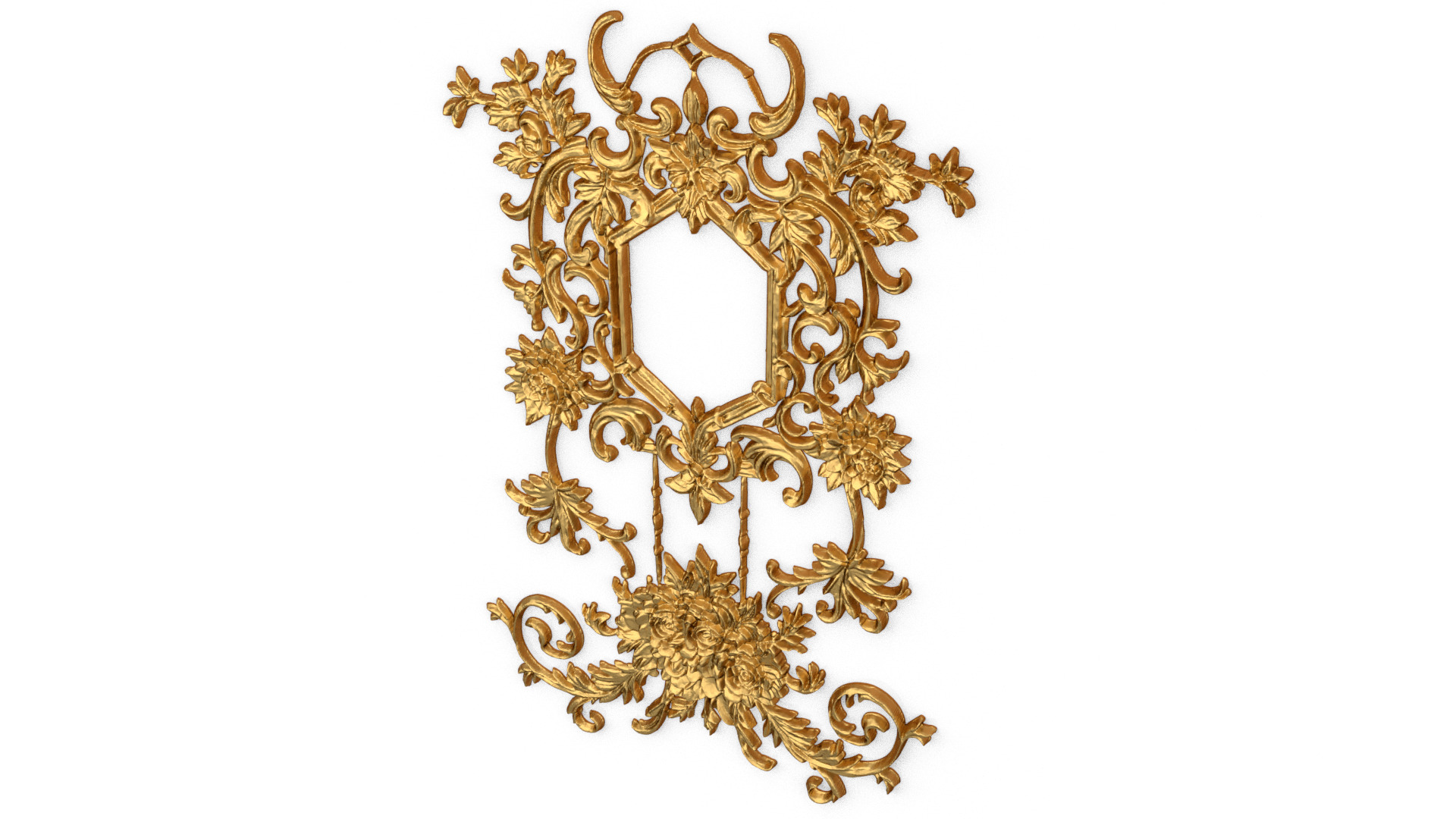 Classic decor ornament carved 62 3D model_3