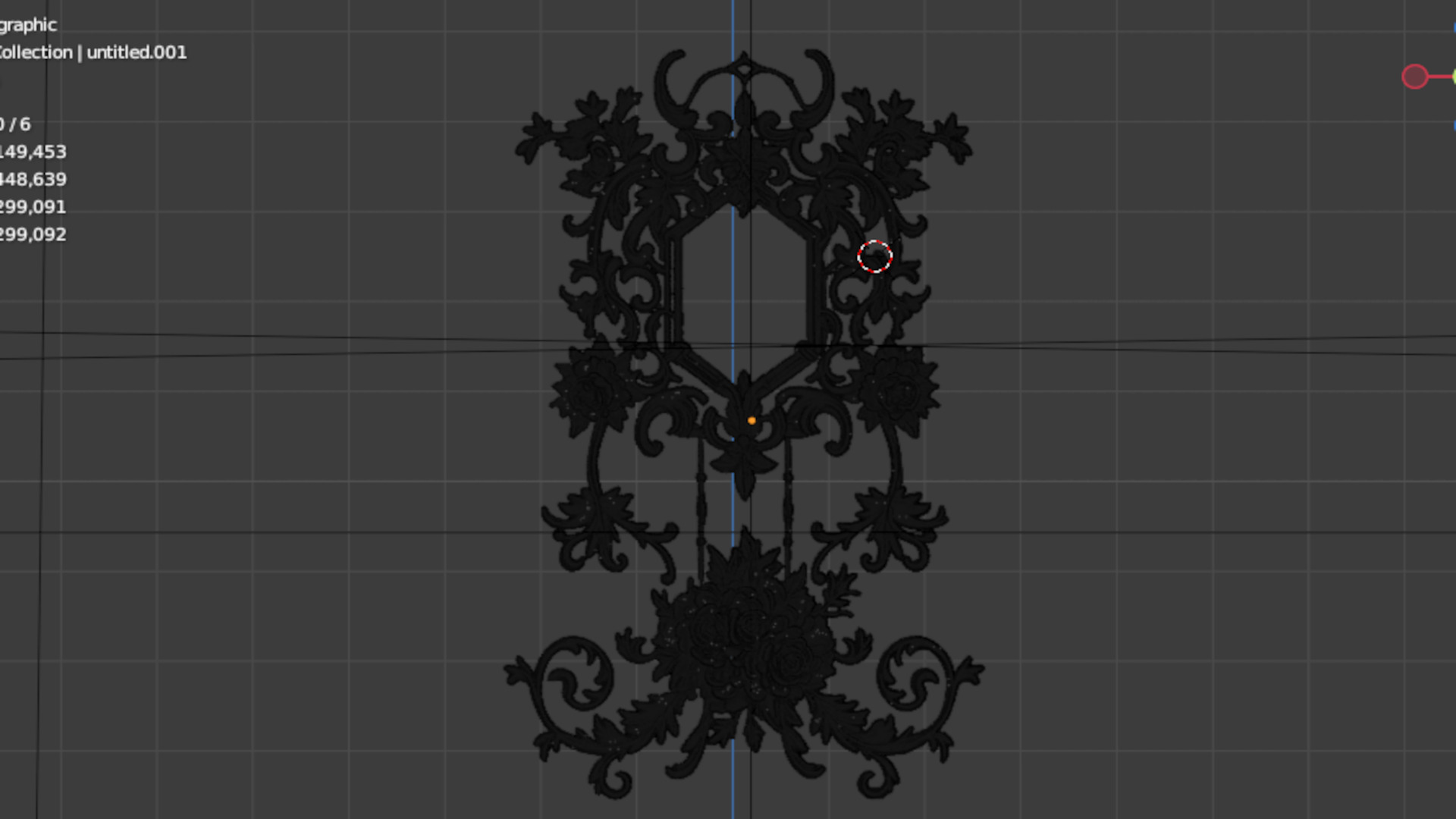 Classic decor ornament carved 62 3D model_5