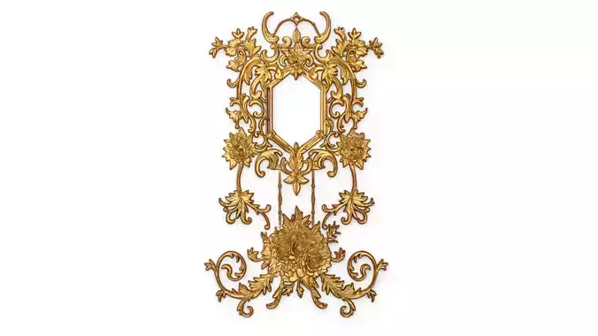 Classic decor ornament carved 62 3D model