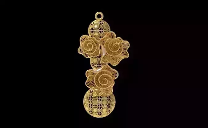 Fusion Gold Earrings E05 3D print model