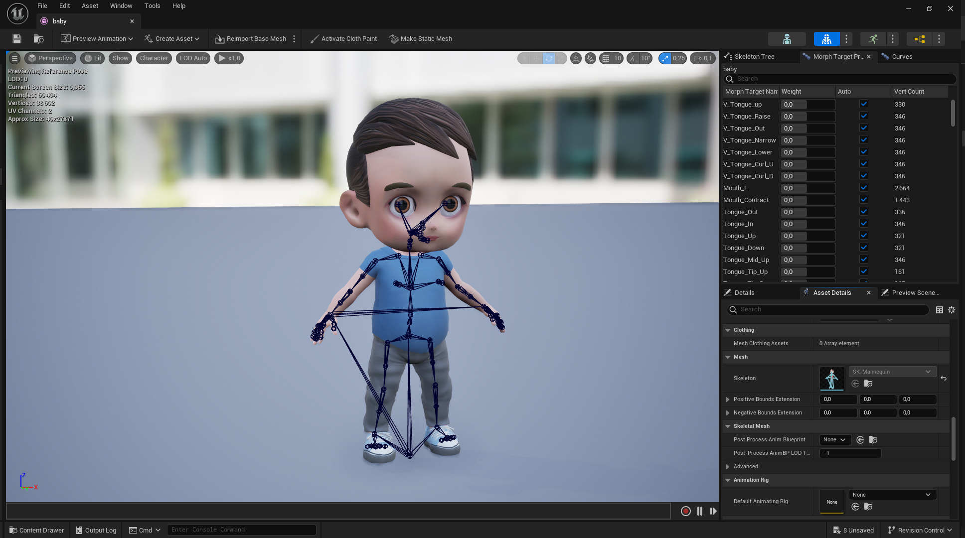 Cute Stylized toon 3D Boy Cartoon Child Rigged Model Low-poly 3D model_27