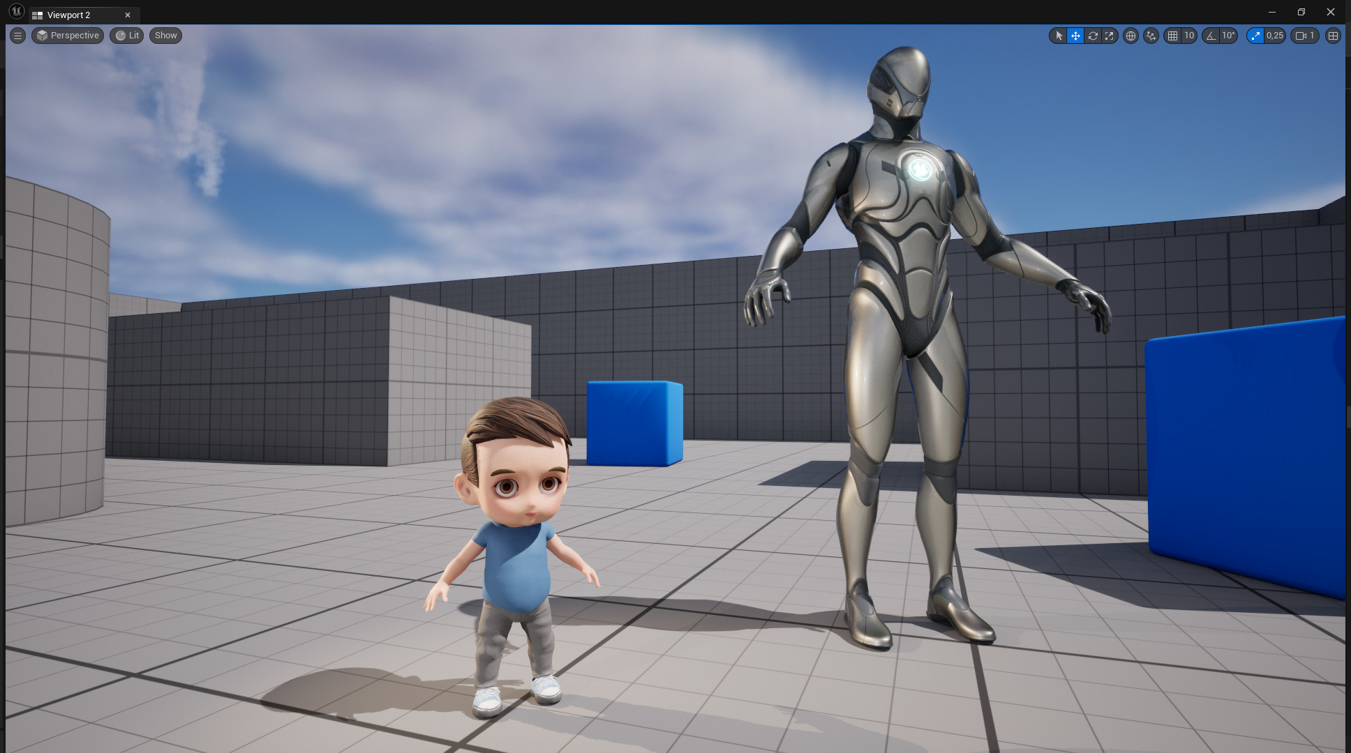 Cute Stylized toon 3D Boy Cartoon Child Rigged Model Low-poly 3D model_26