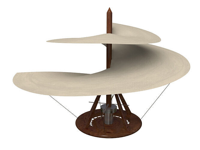 Leonardo da Vinci helicopter 3D model
