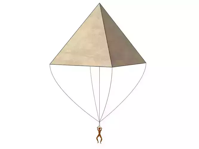 Leonardo da Vinci parachute 3D model
