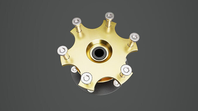 Quick Release Bolt-On Boss 01 Low-poly 3D model 5