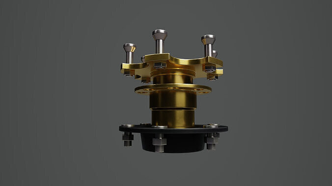 Quick Release Bolt-On Boss 01 Low-poly 3D model 7