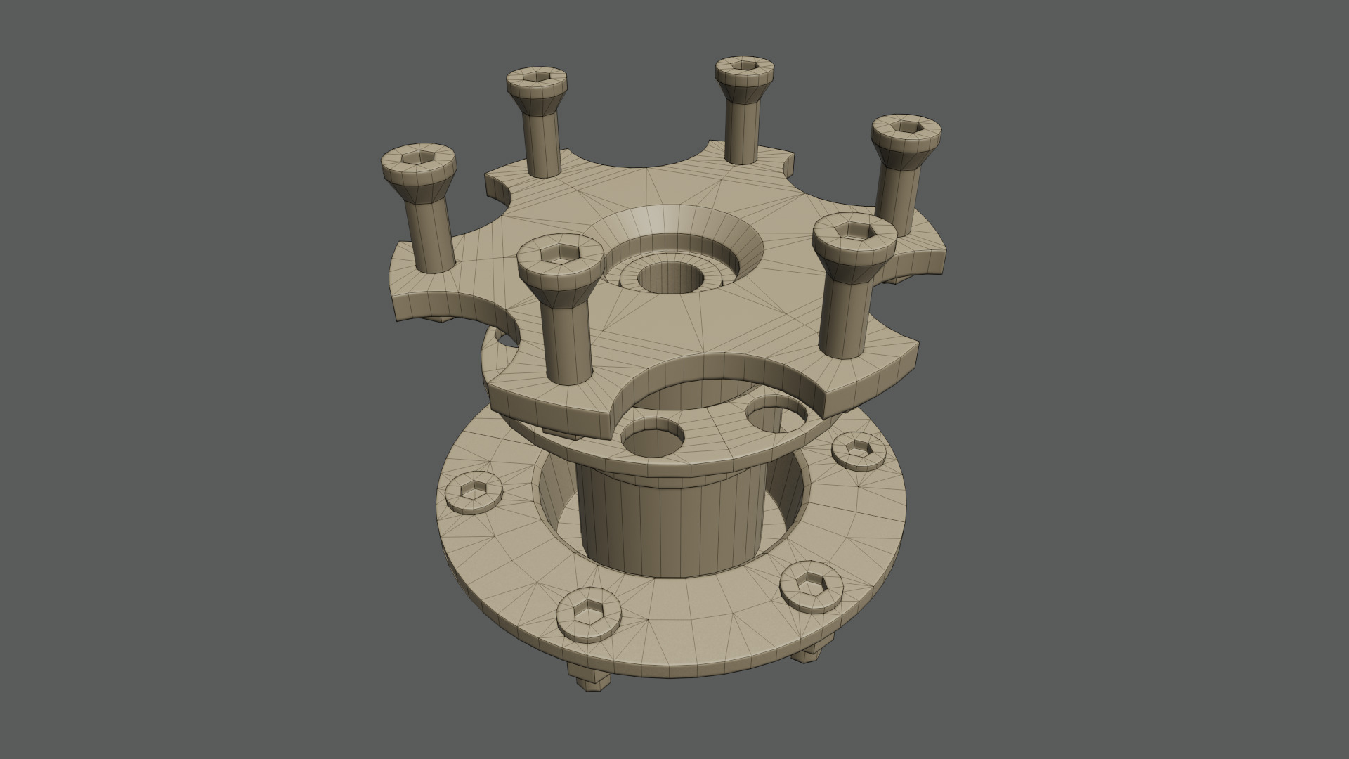 Quick Release Bolt-On Boss 01 Low-poly 3D model_10