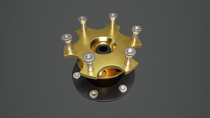 Quick Release Bolt-On Boss 01 Low-poly 3D model 3