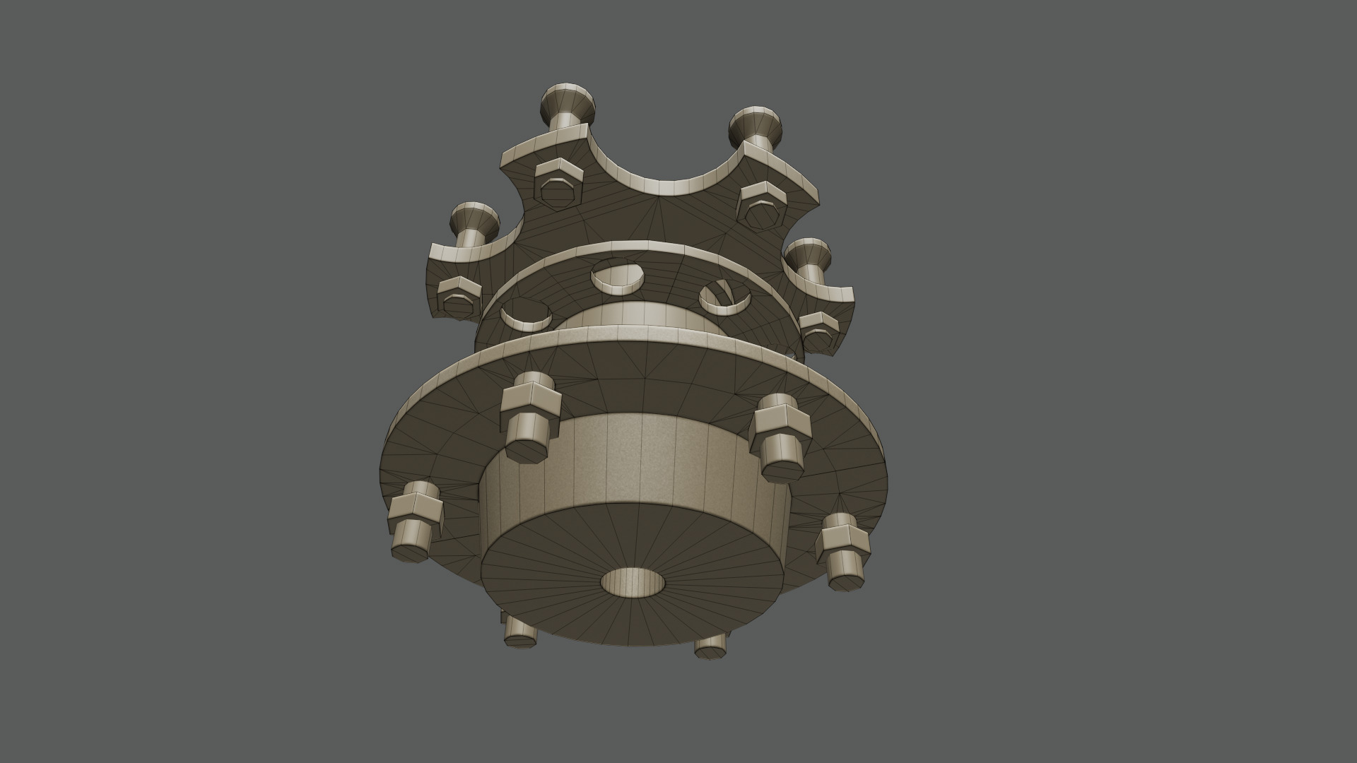 Quick Release Bolt-On Boss 01 Low-poly 3D model_11