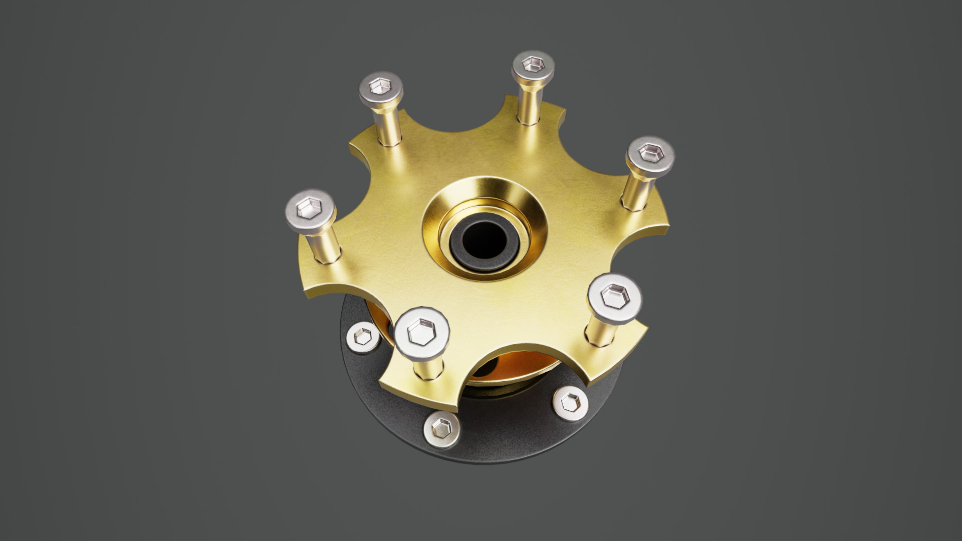 Quick Release Bolt-On Boss 01 Low-poly 3D model_3