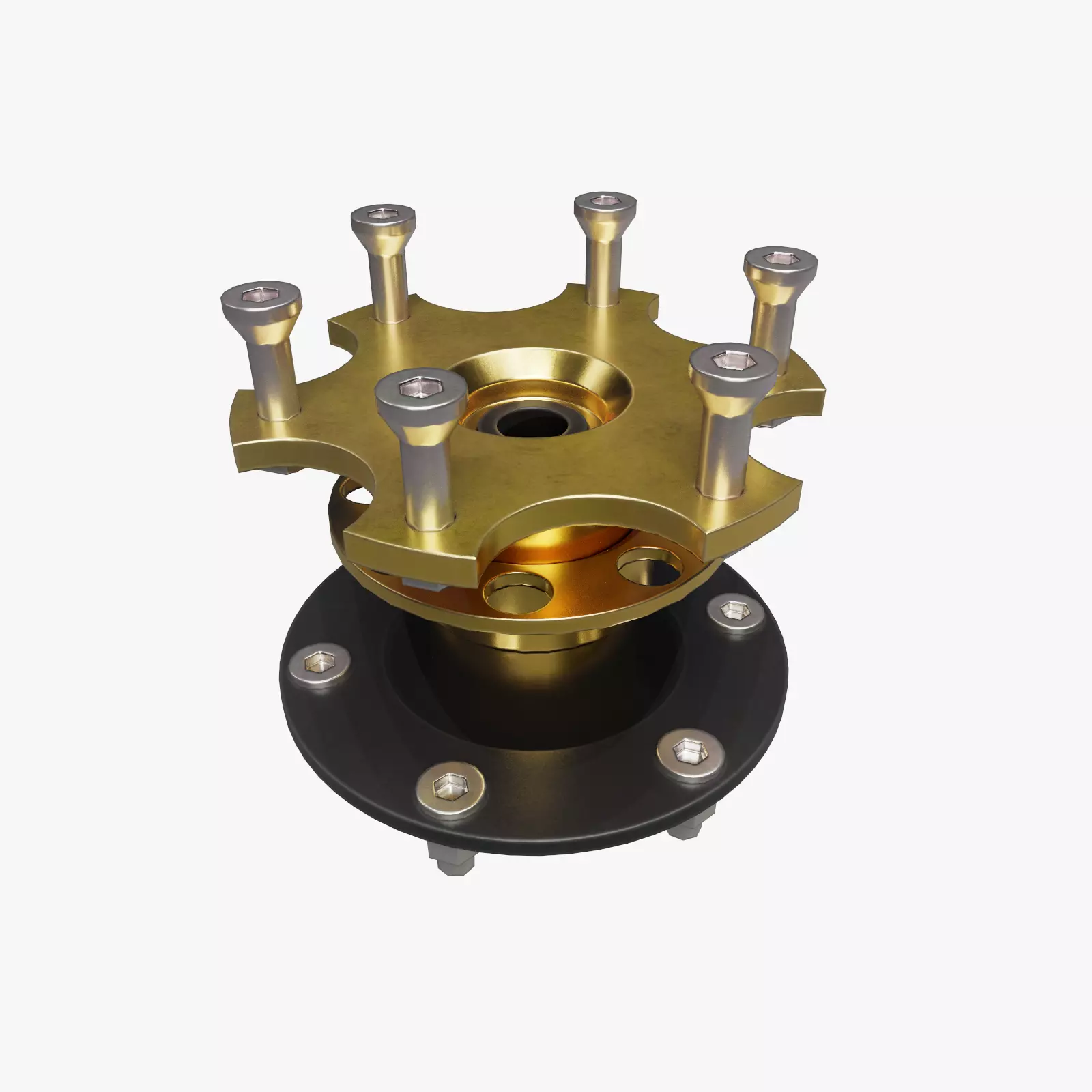 Quick Release Bolt-On Boss 01 Low-poly 3D model_0