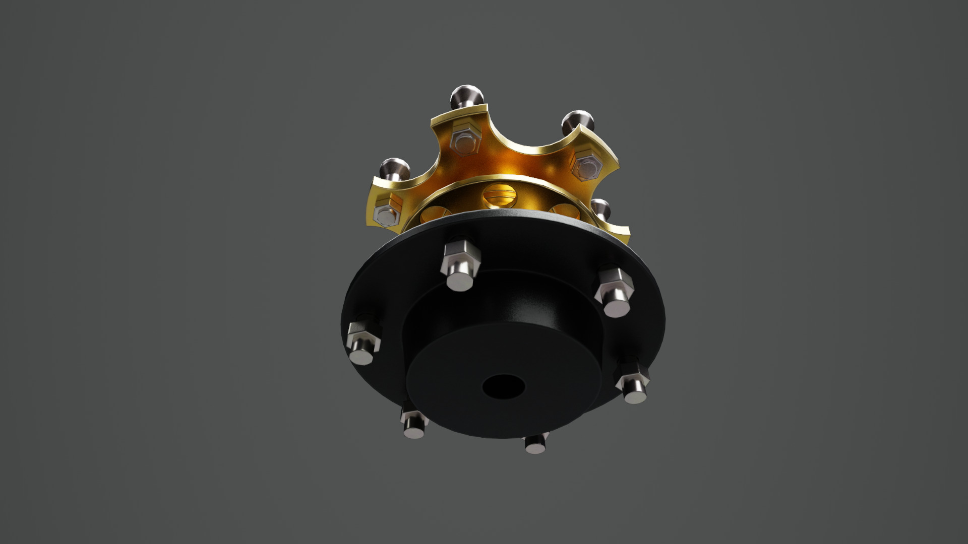 Quick Release Bolt-On Boss 01 Low-poly 3D model_8