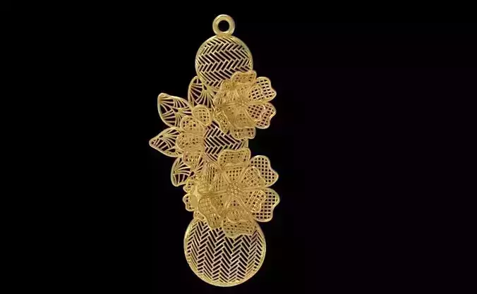Fusion Gold Earrings E06 3D print model
