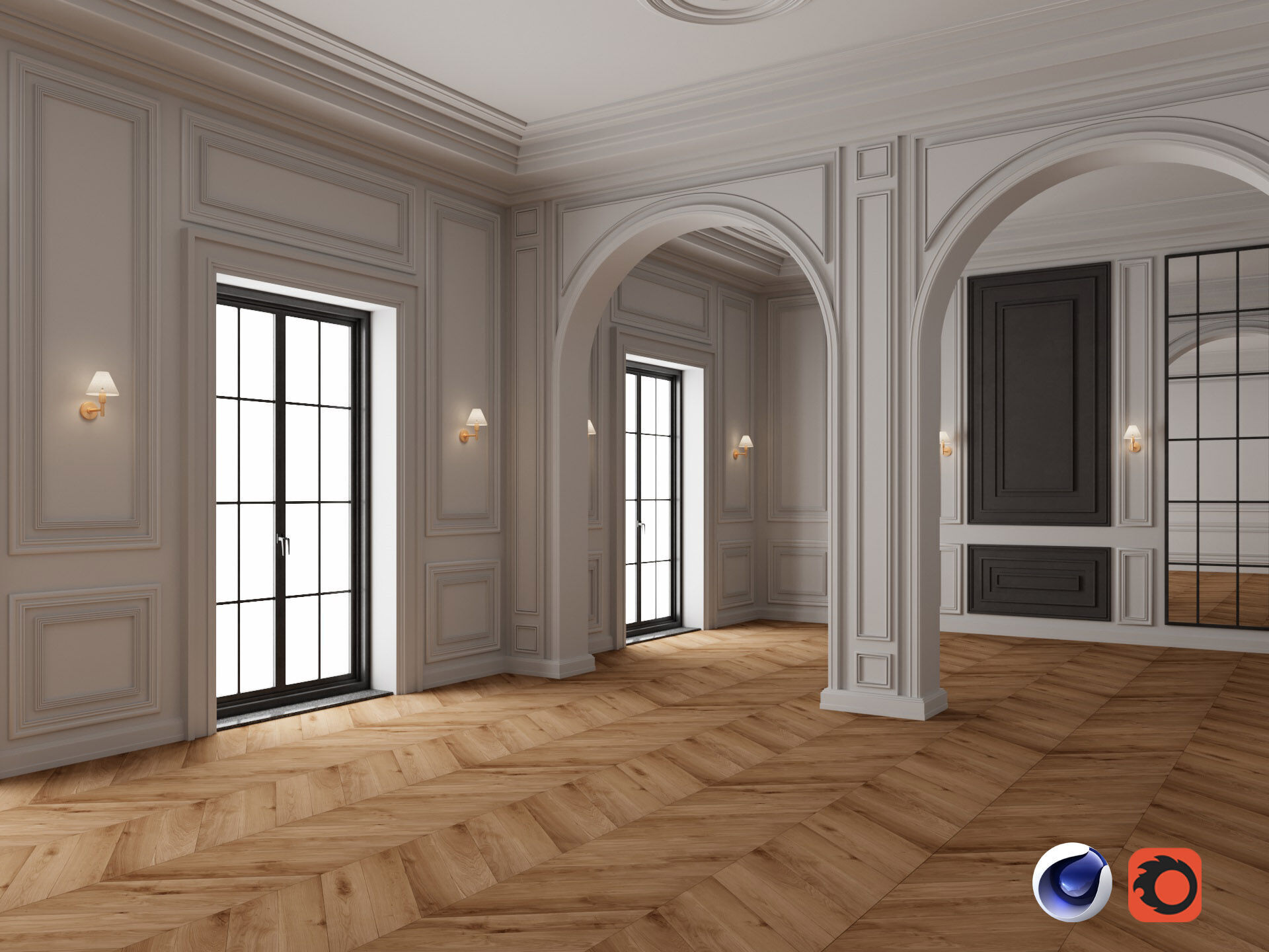 Loft Base Room interior 4 3D model_1