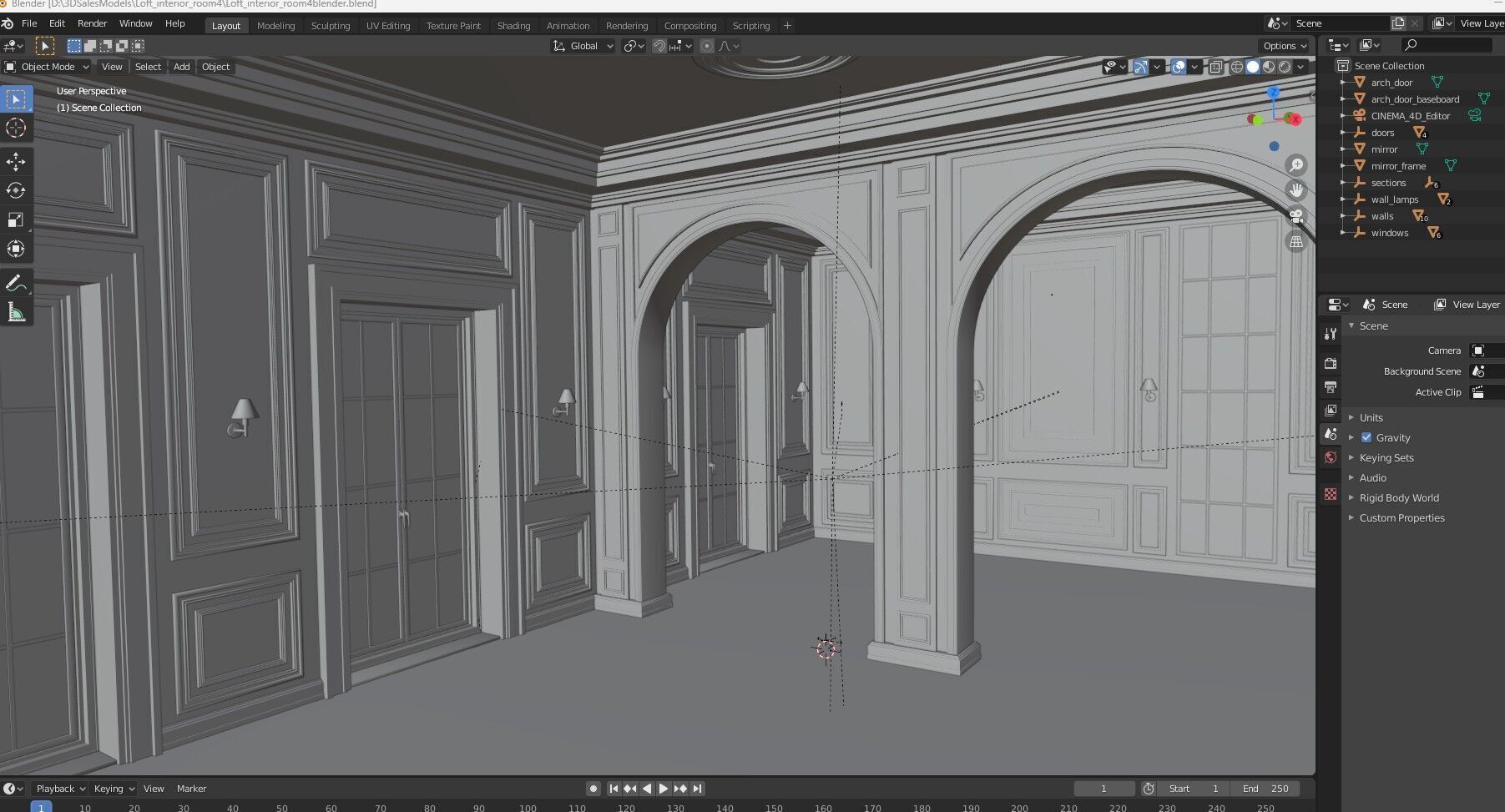 Loft Base Room interior 4 3D model_19