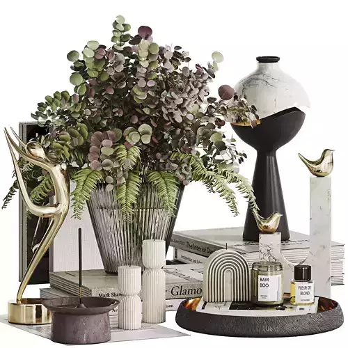 Decorative Set 021 Low-poly 3D model