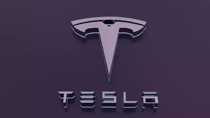 Sci-Fi Car Brand Logo 3D Render Cyberpunk Style Automotive Logo 