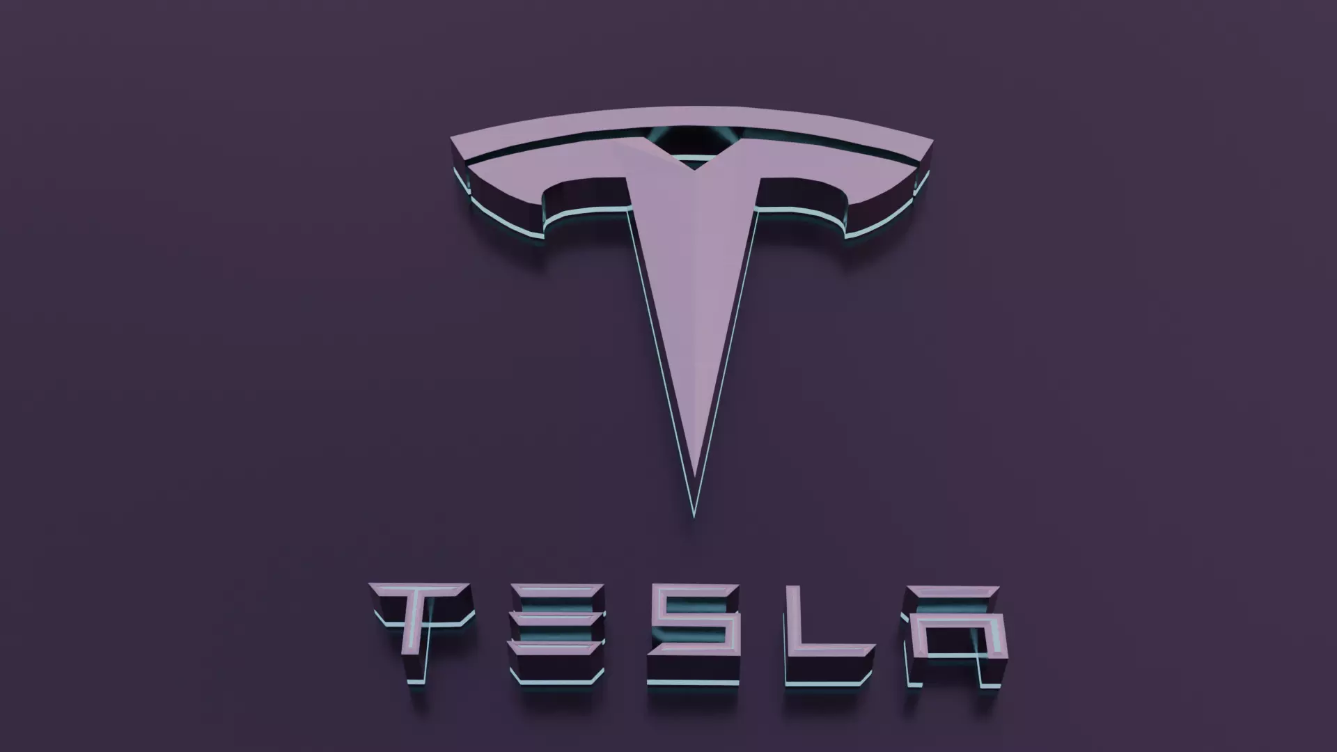 Sci-Fi Car Brand Logo 3D Render Cyberpunk Style Automotive Logo Low-poly 3D model